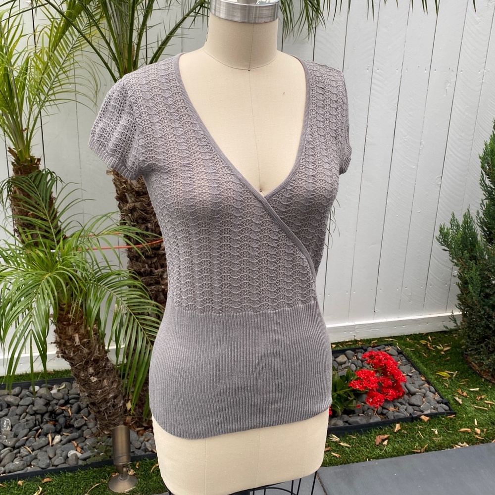 Merona Crochet Short Sleeve Top
